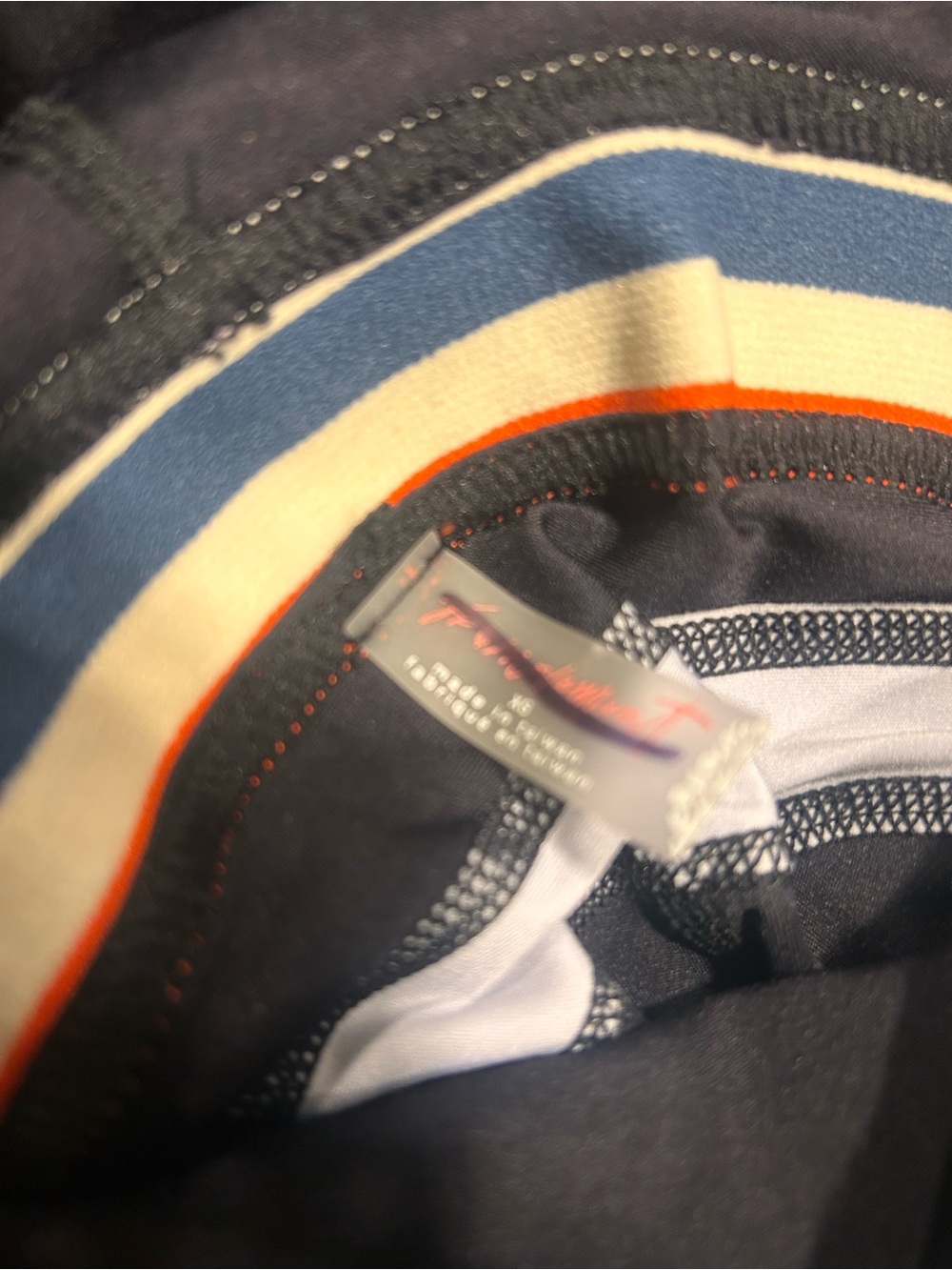 Free People Movement Stripe Navy, Blue, White & Orange Leggings size xs - Picture 2 of 3